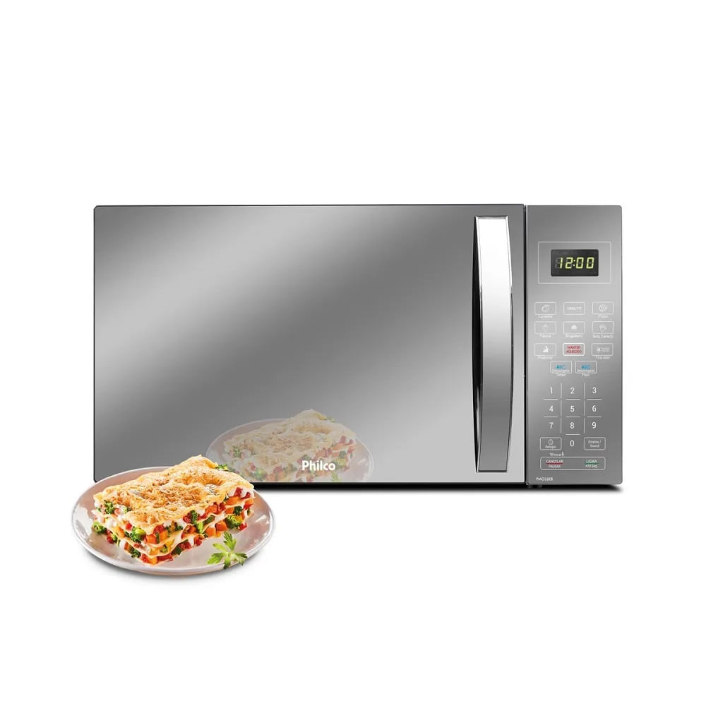 Micro-ondas Philco 28 Litros com Revestimento Limpa Fácil Espelhado Branco PMO28EB – 220 Volts - Image 3
