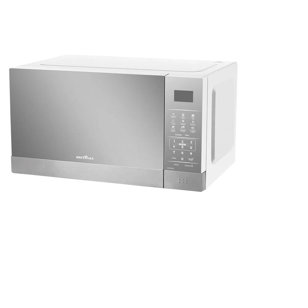 Micro-ondas Britânia 28 litros Inox Espelhado Branco BMO28IEB - 220 Volts - Image 3