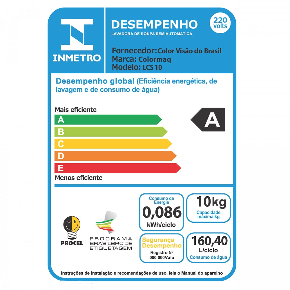 Lavadora de Roupas Semiautomática Colormaq Branca LCS10 – 220 Volts - Image 8