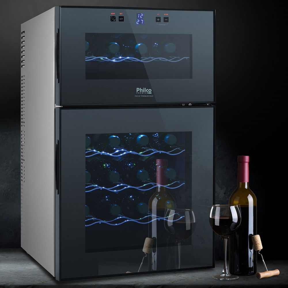 Adega Philco 24 Garrafas Titanium Duo Inox PAD24 - 220 Volts - Image 5