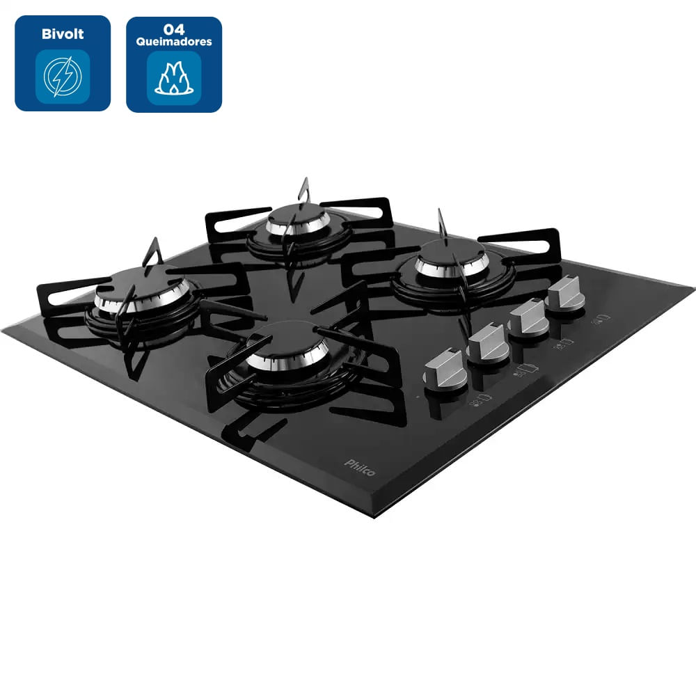Cooktop Philco 4 Bocas Cook Chef 4 Preto - Bivolt - Image 2