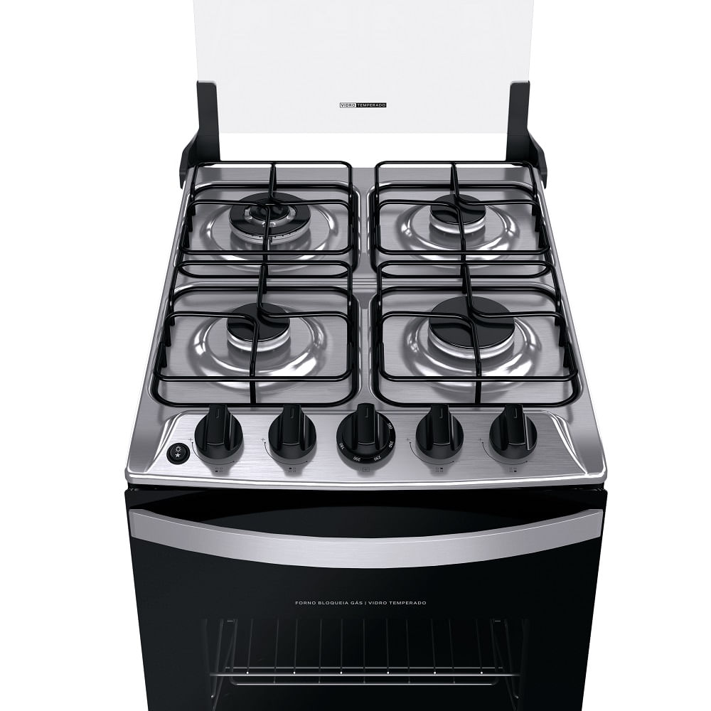 Fogão de Piso Brastemp 4 Bocas com Dupla Chama Branco BFO4EBB - Bivolt - Image 4