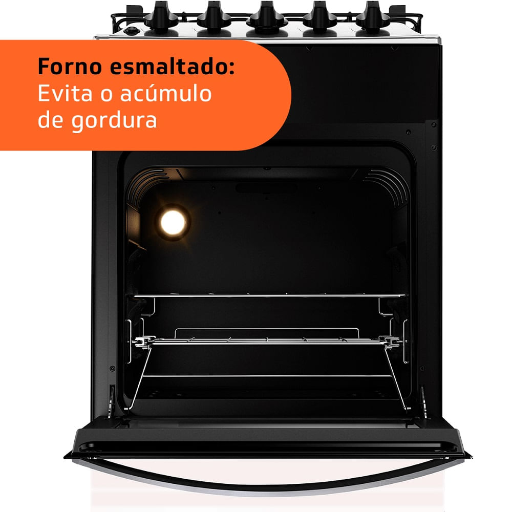 Fogão de Piso Brastemp 4 Bocas com Dupla Chama Branco BFO4EBB - Bivolt - Image 6