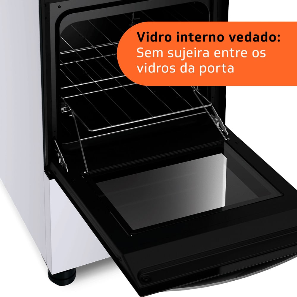 Fogão de Piso Brastemp 4 Bocas com Dupla Chama Branco BFO4EBB - Bivolt - Image 7