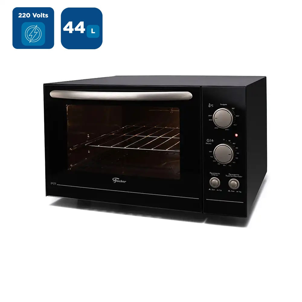 Forno Elétrico Bancada Fischer 44 Litros Fit Grill com Dourador Preto - 220 Volts - Image 2