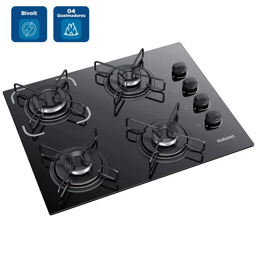 Cooktop Itatiaia 4 Bocas Essencial Preto - Bivolt - Image 2