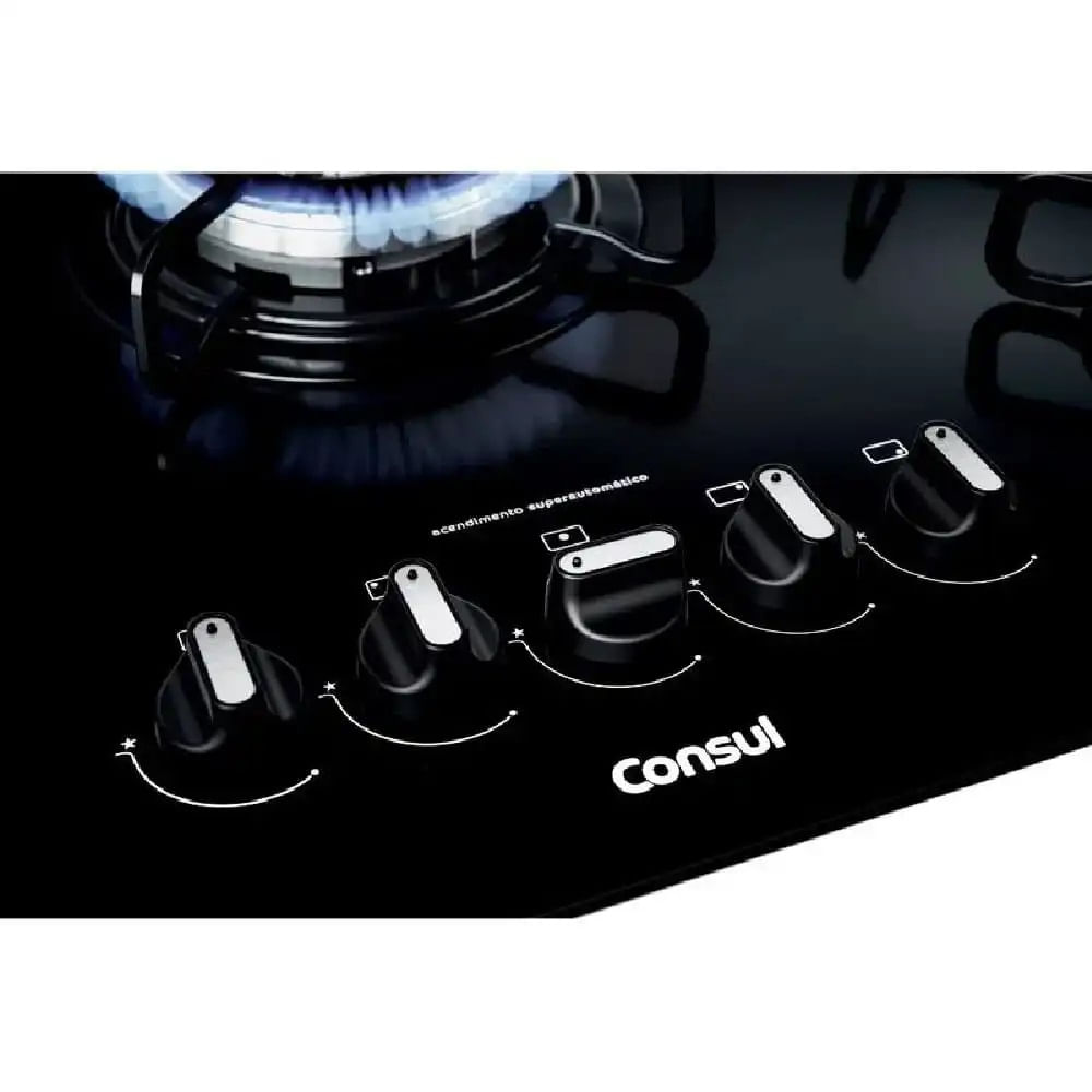 Cooktop Consul 5 Bocas com Quadrichama e Acendimento Automático Preto CDD75AE - Bivolt - Image 4
