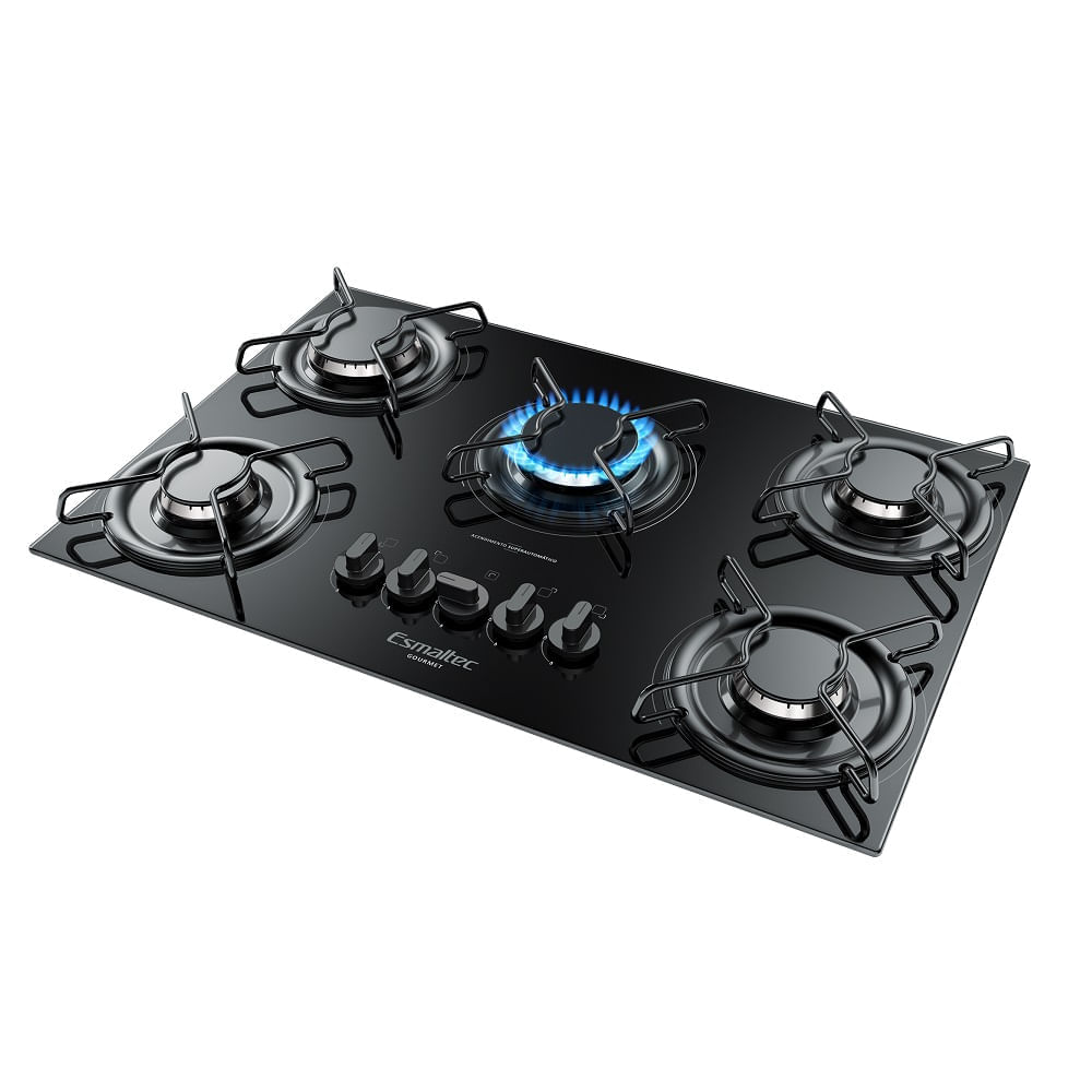 Cooktop Esmaltec 5 Bocas Super Chama Gourmet Preto – Bivolt - Image 3