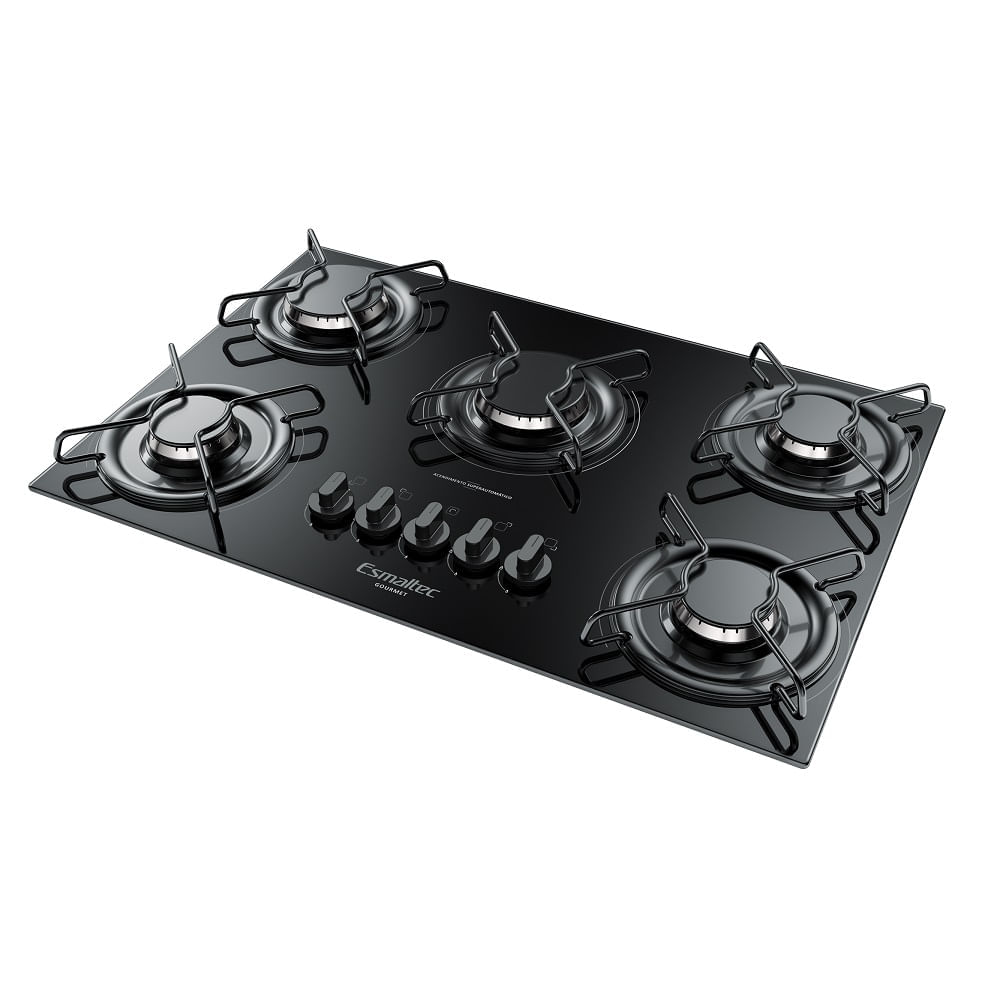 Cooktop Esmaltec 5 Bocas Super Chama Gourmet Preto – Bivolt - Image 2
