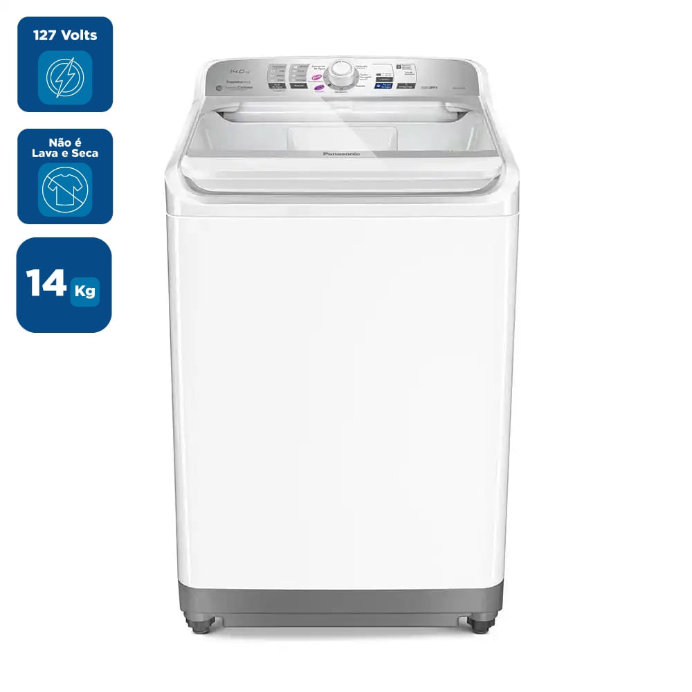 Lavadora de Roupas Panasonic 14Kg Função Vanish Branca F140 - 127 Volts - Image 2