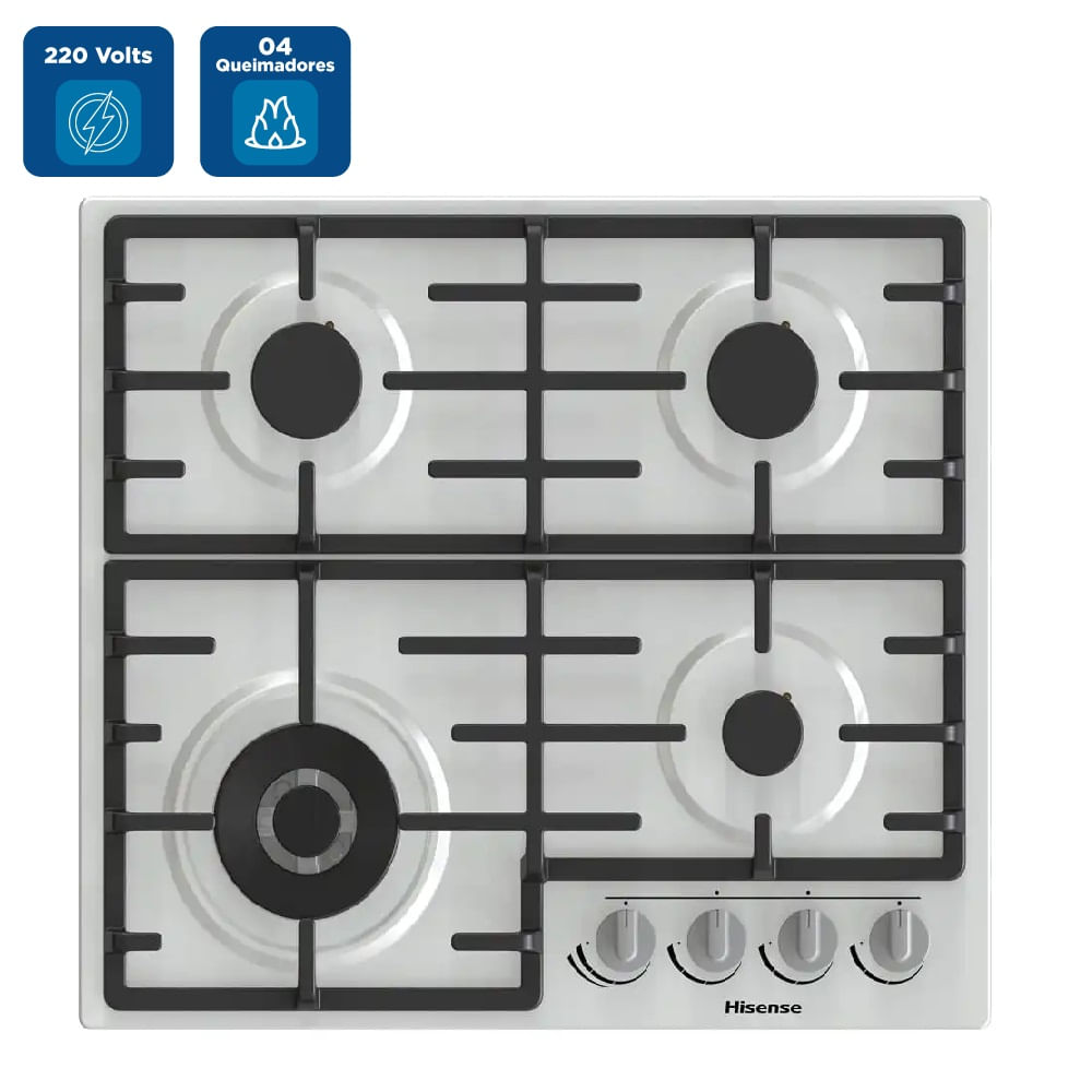 Cooktop Hisense 4 Bocas Inox GM663XB - 220 Volts - Image 2