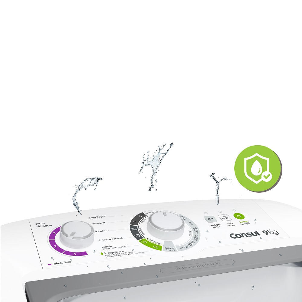 Lavadora de Roupas Consul 9Kg com Dosagem Econômica e Ciclo Edredom Branca CWB09BB – 127 Volts - Image 9