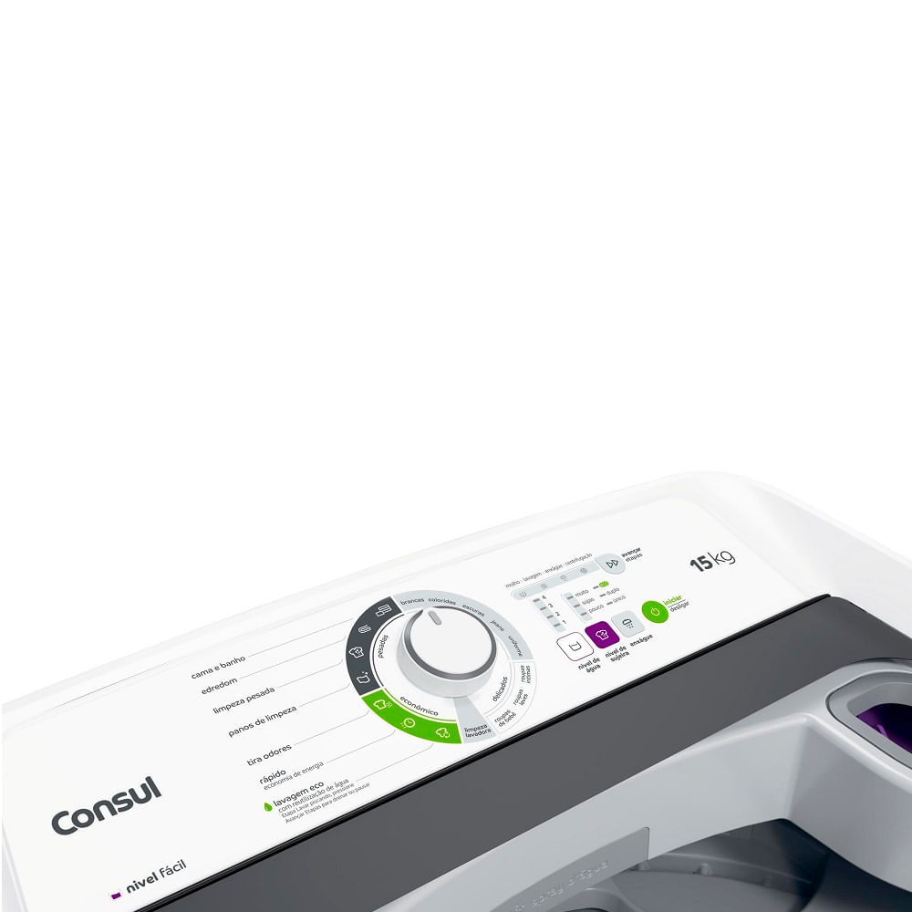 Lavadora de Roupas Consul 15Kg com Lavagem Econômica e Ciclo Edredom Branca CWH15AB – 220 Volts - Image 5