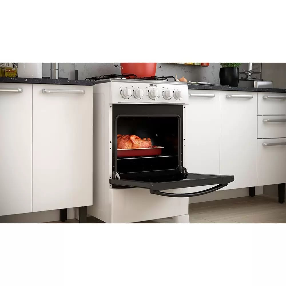 Fogão de Piso Itatiaia Star Clean NG 4 Bocas Branco - Image 5