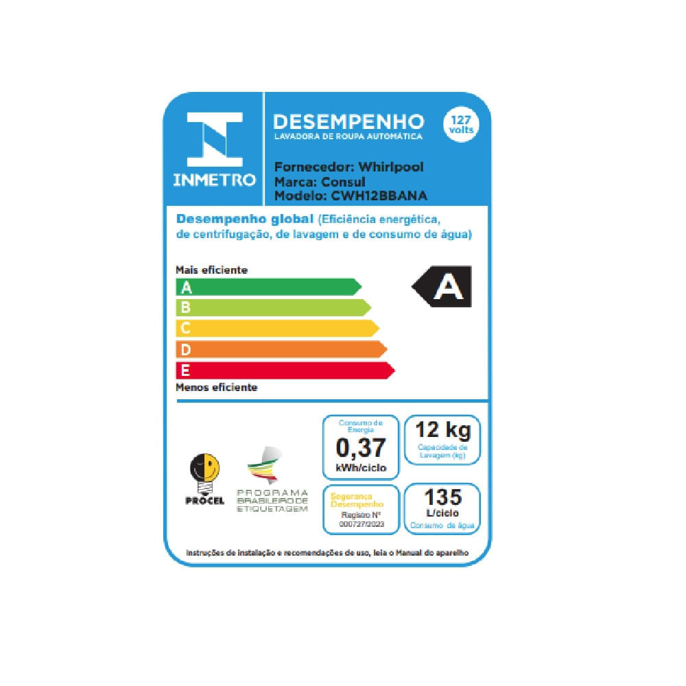 Lavadora de Roupas Consul 12Kg com Dosagem Econômica e Ciclo Edredom Branca CWH12BB – 127 Volts - Image 15