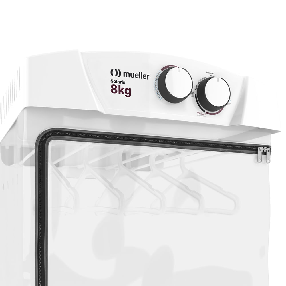 Secadora de Roupa Mueller 8Kg Solaris Timer de 120 Minutos Branca – 220 Volts - Image 3