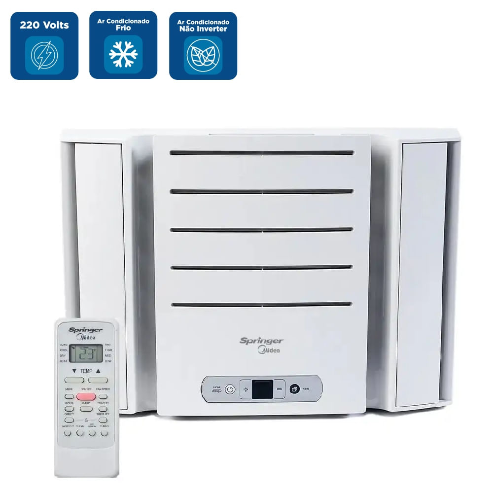 Ar Condicionado Janela Springer Midea 10000 BTU/h Frio Eletrônico QCK105RB - 220 Volts - Image 2