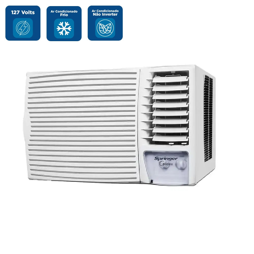 Ar Condicionado Janela Springer Midea 12000 BTU/h Frio Mecânico MCK128BB - 127 Volts - Image 2