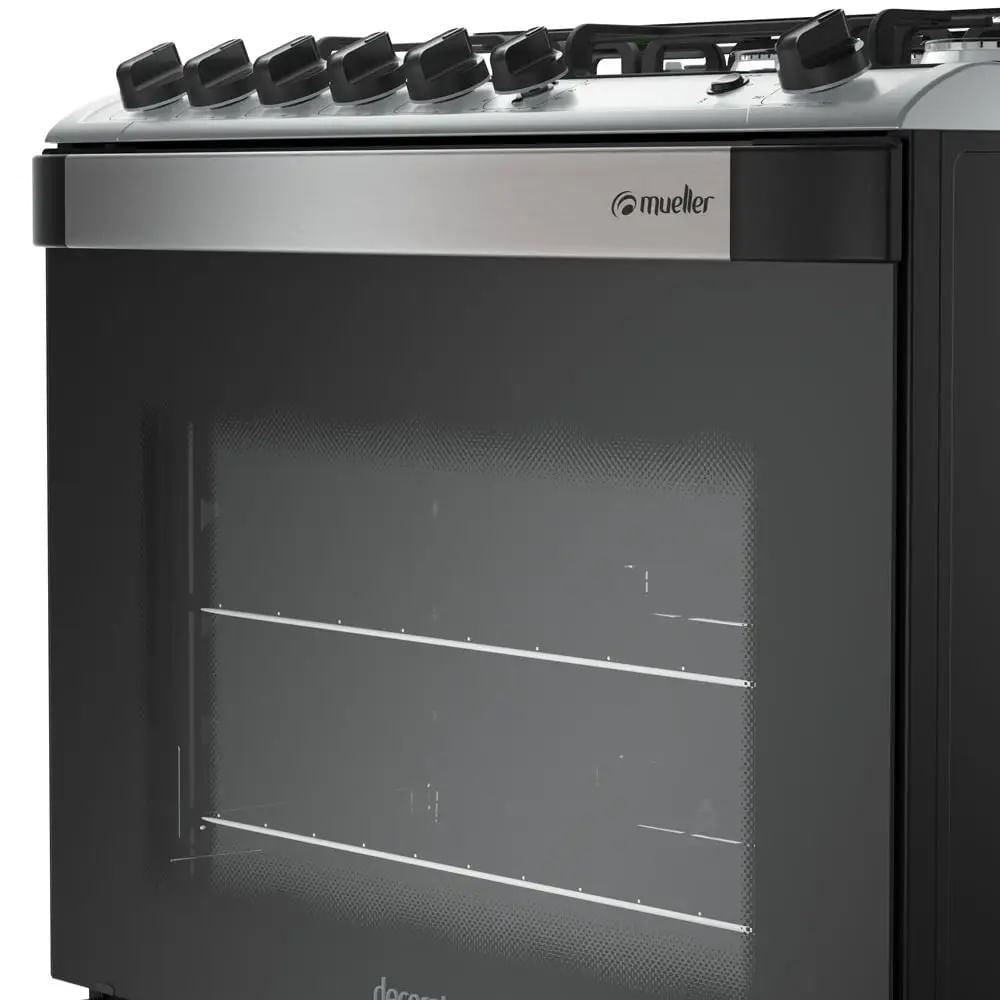 Fogão De Piso Mueller 5 Bocas Decorato Gourmet Preto Fosco - Bivolt - Image 5