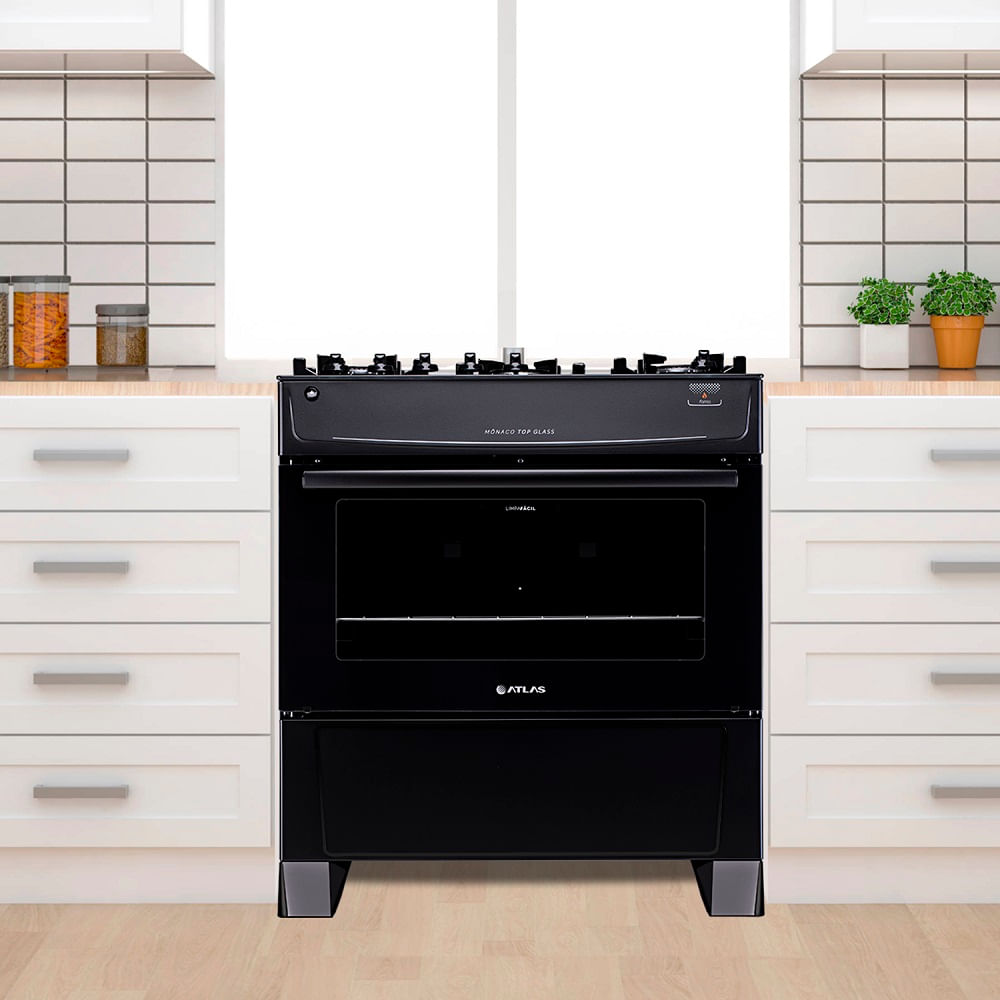 Fogão de Piso Atlas 5 Bocas Monaco Preto TOPGL – Bivolt - Image 13