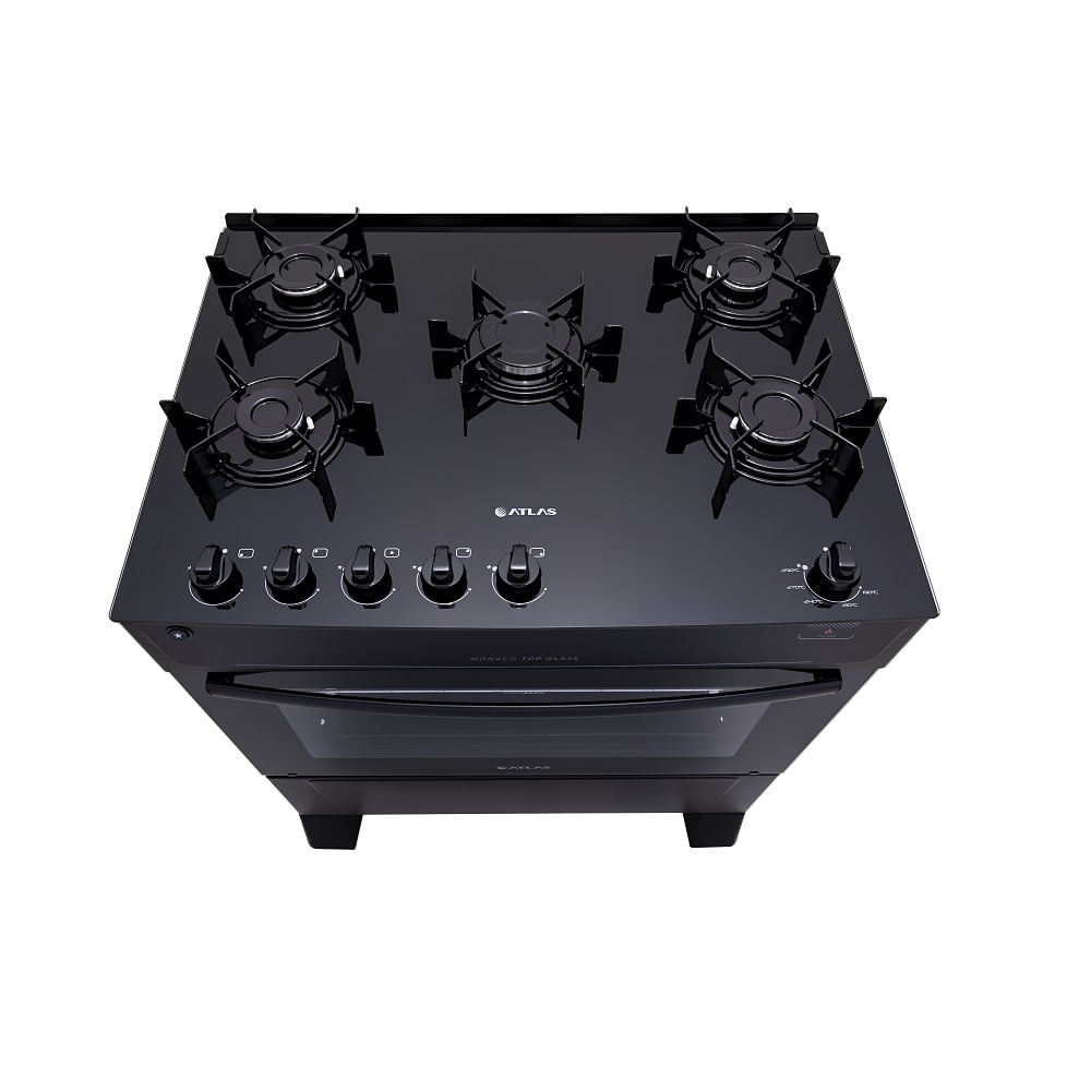 Fogão de Piso Atlas 5 Bocas Monaco Preto TOPGL – Bivolt - Image 7