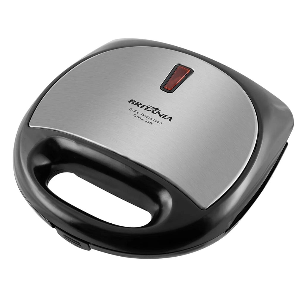 Sanduicheira e Grill Britânia Crome Preto/Inox – 127 Volts - Image 2
