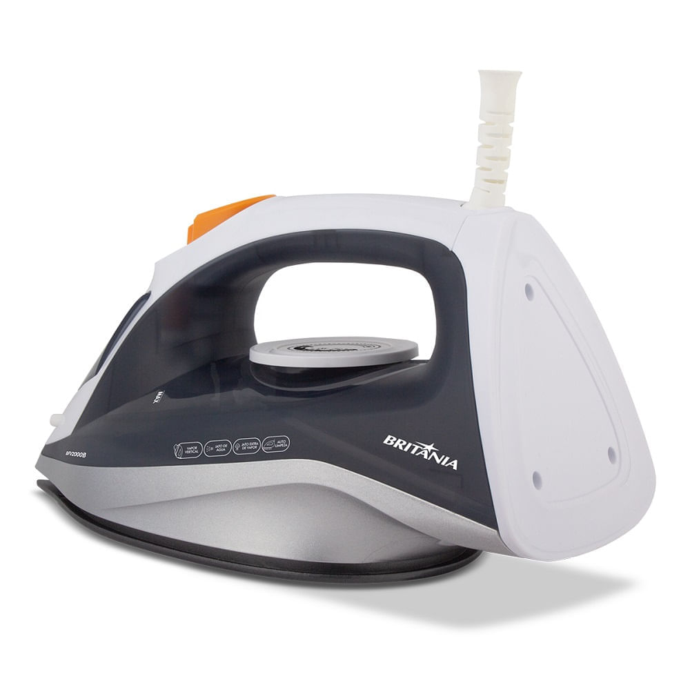 Ferro a Vapor Britânia Base Antiaderente Branco e Cinza BFV2000B – 220 Volts - Image 4