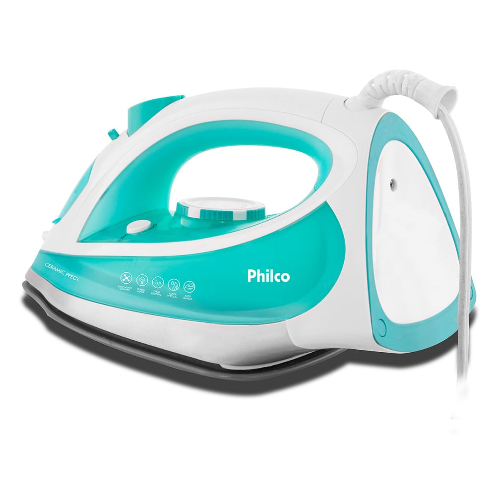 Ferro a Vapor Philco Ceramic Branco e Verde PFEC1 – 127 Volts - Image 5