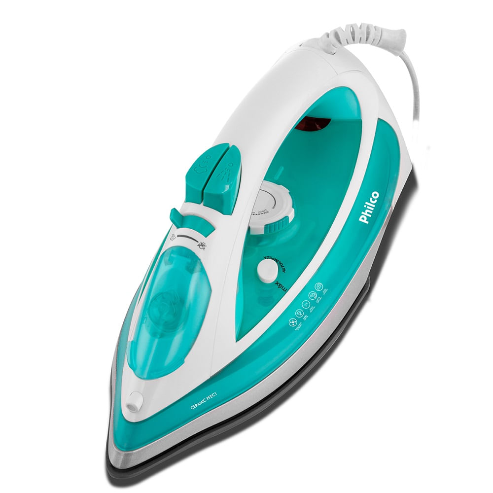 Ferro a Vapor Philco Ceramic Branco e Verde PFEC1 – 127 Volts - Image 3