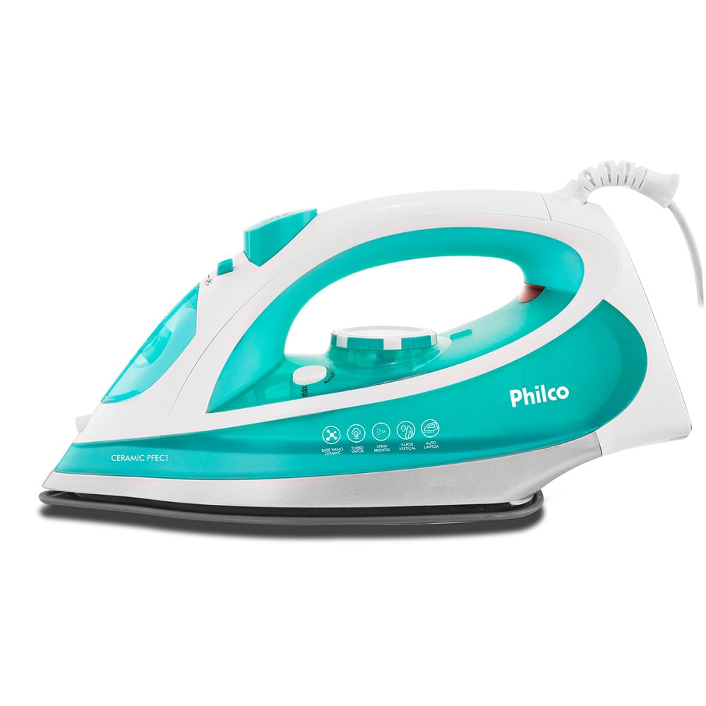 Ferro a Vapor Philco Ceramic Branco e Verde PFEC1 – 127 Volts - Image 4