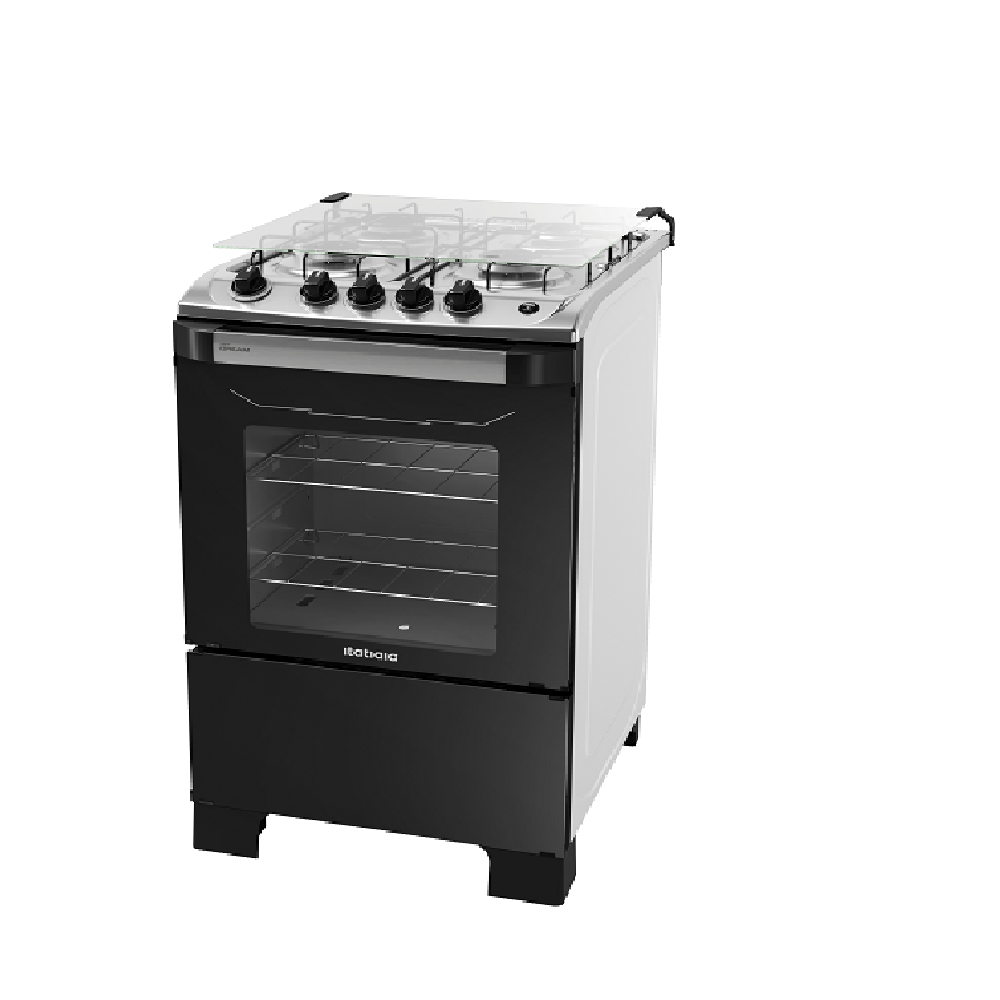 Fogão de Piso Itatiaia 4 Bocas New Dream Branco e Preto – Bivolt - Image 3