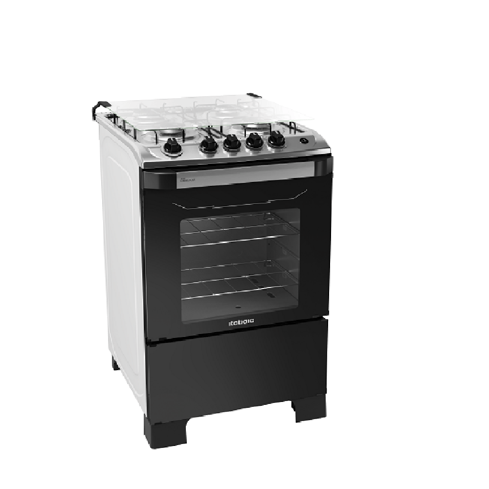 Fogão de Piso Itatiaia 4 Bocas New Dream Branco e Preto – Bivolt - Image 4