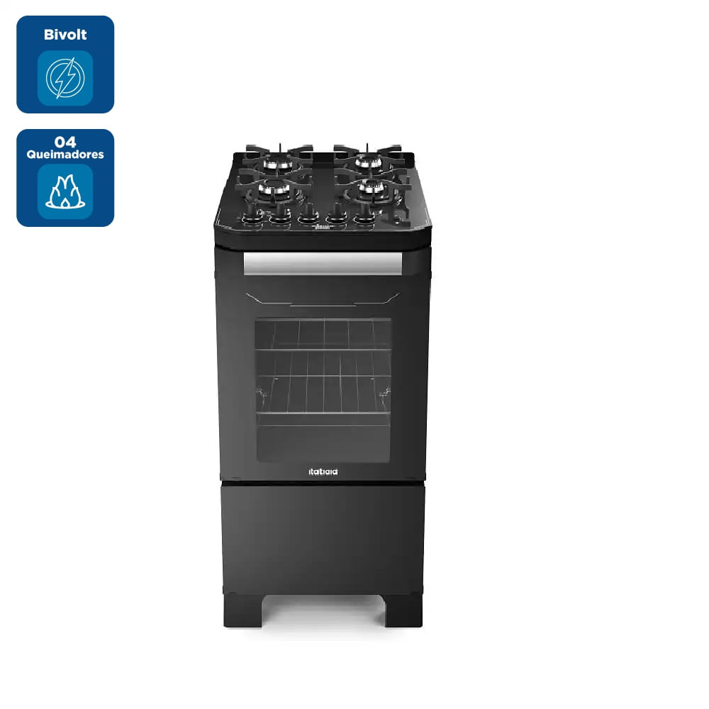 Fogão de Piso Itatiaia 4 Bocas Itamaster Preto – Bivolt - Image 2
