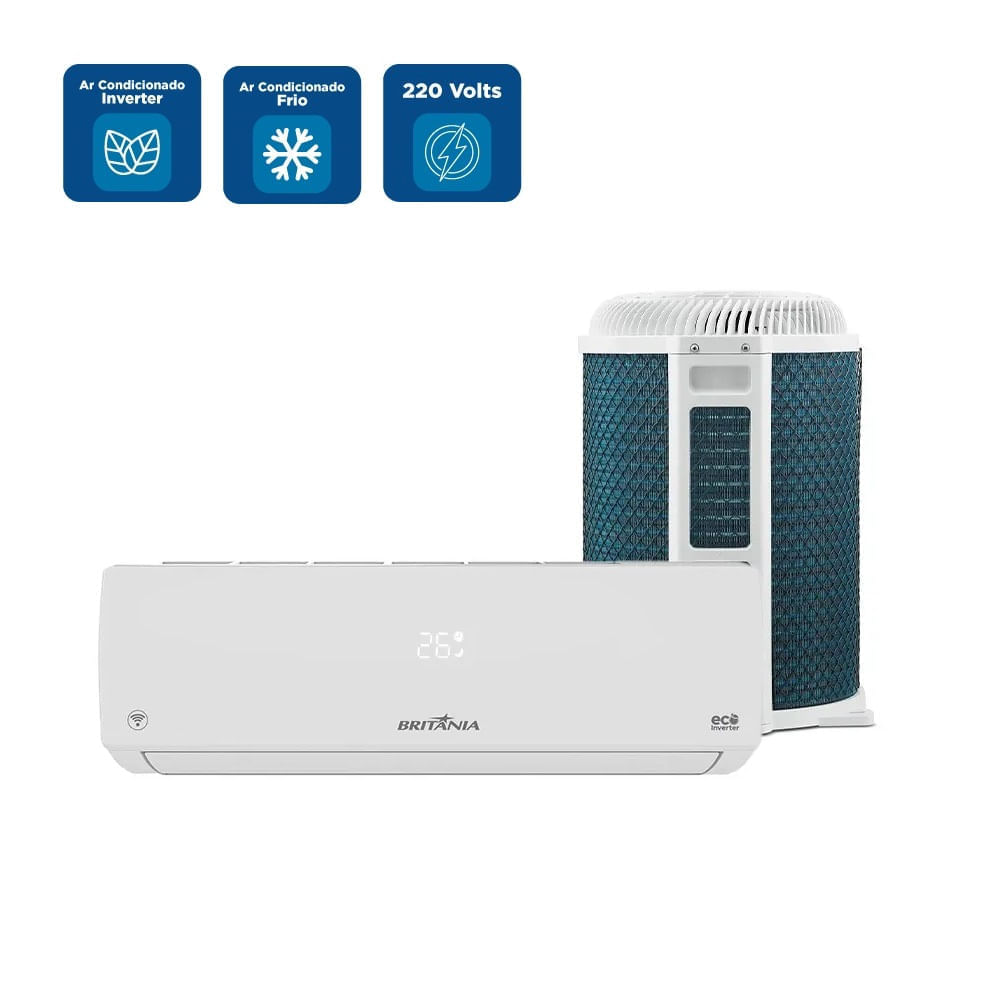 Ar Condicionado Split Hi Wall Eco Inverter Britânia 12000 BTU/h Frio Bifásico BAC12000IFM15 – 220 Volts - Image 2