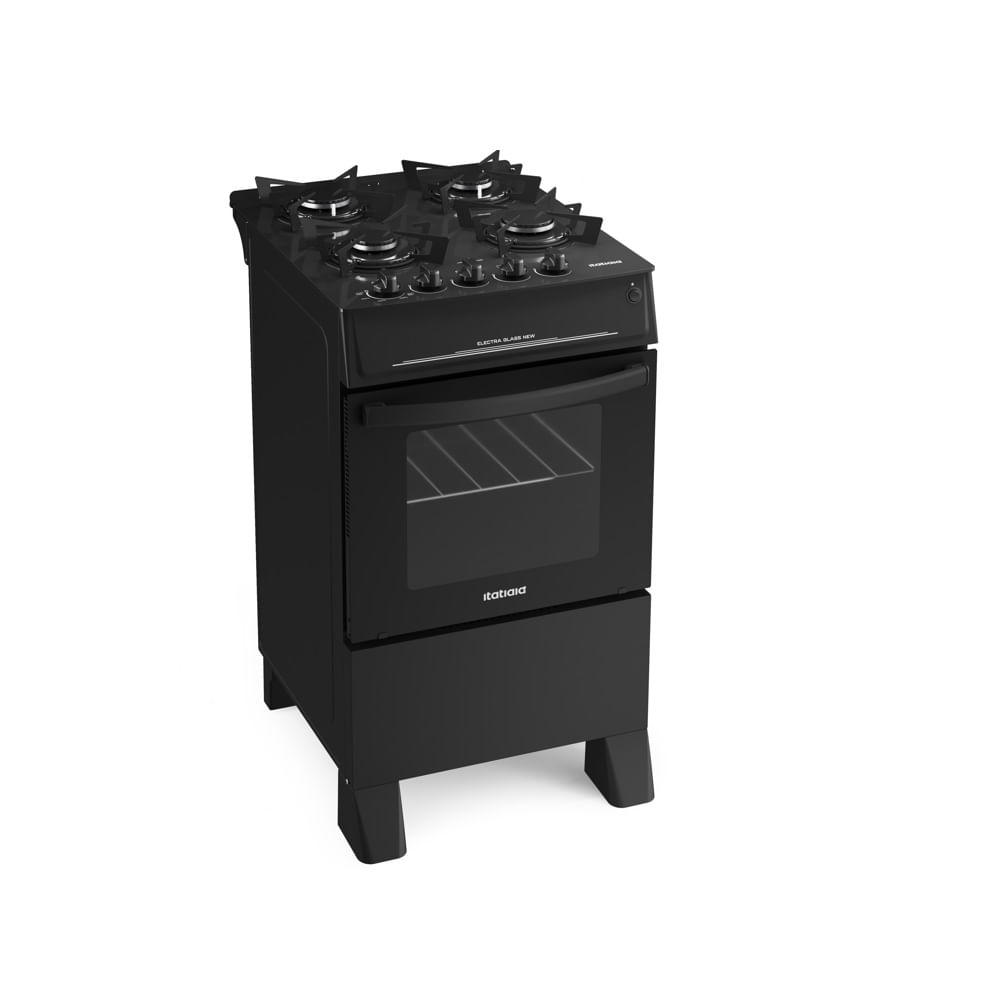 Fogão de Piso Itatiaia 4 Bocas com Mesa de Vidro Electra Glass New Preto – Bivolt - Image 2