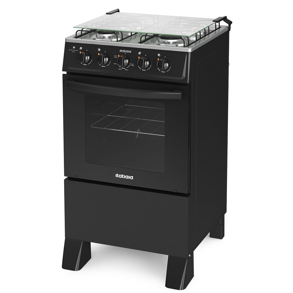 Fogão Itatiaia 4 Bocas Star Clean New Preto - Image 3