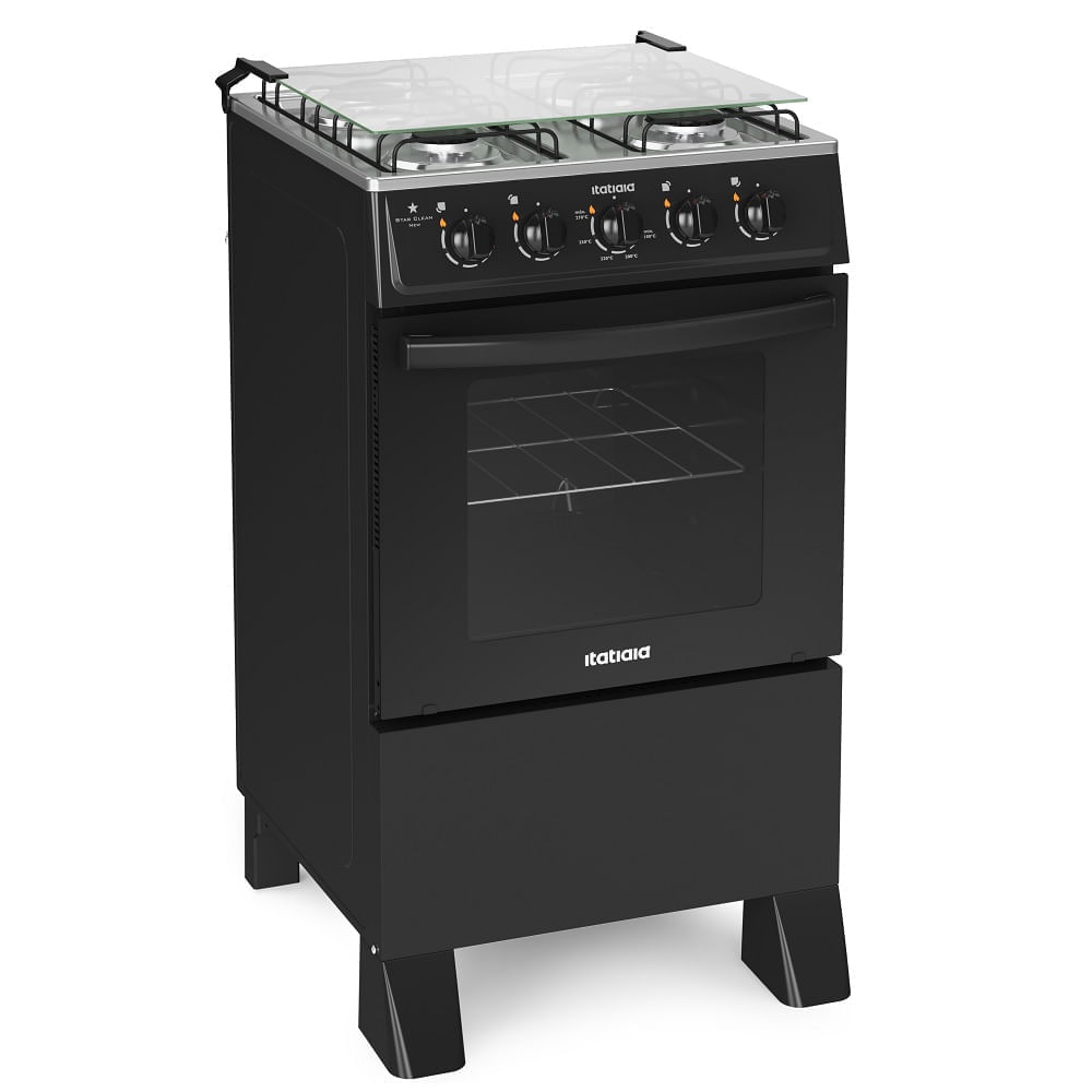 Fogão Itatiaia 4 Bocas Star Clean New Preto - Image 2
