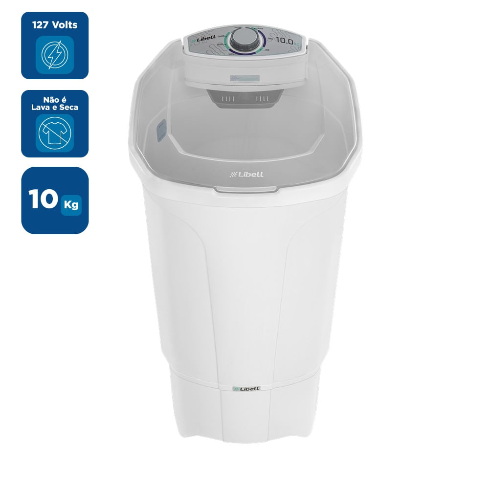 Lavadora de Roupas Libell 10Kg Semi Automática Branca – 127 Volts - Image 2