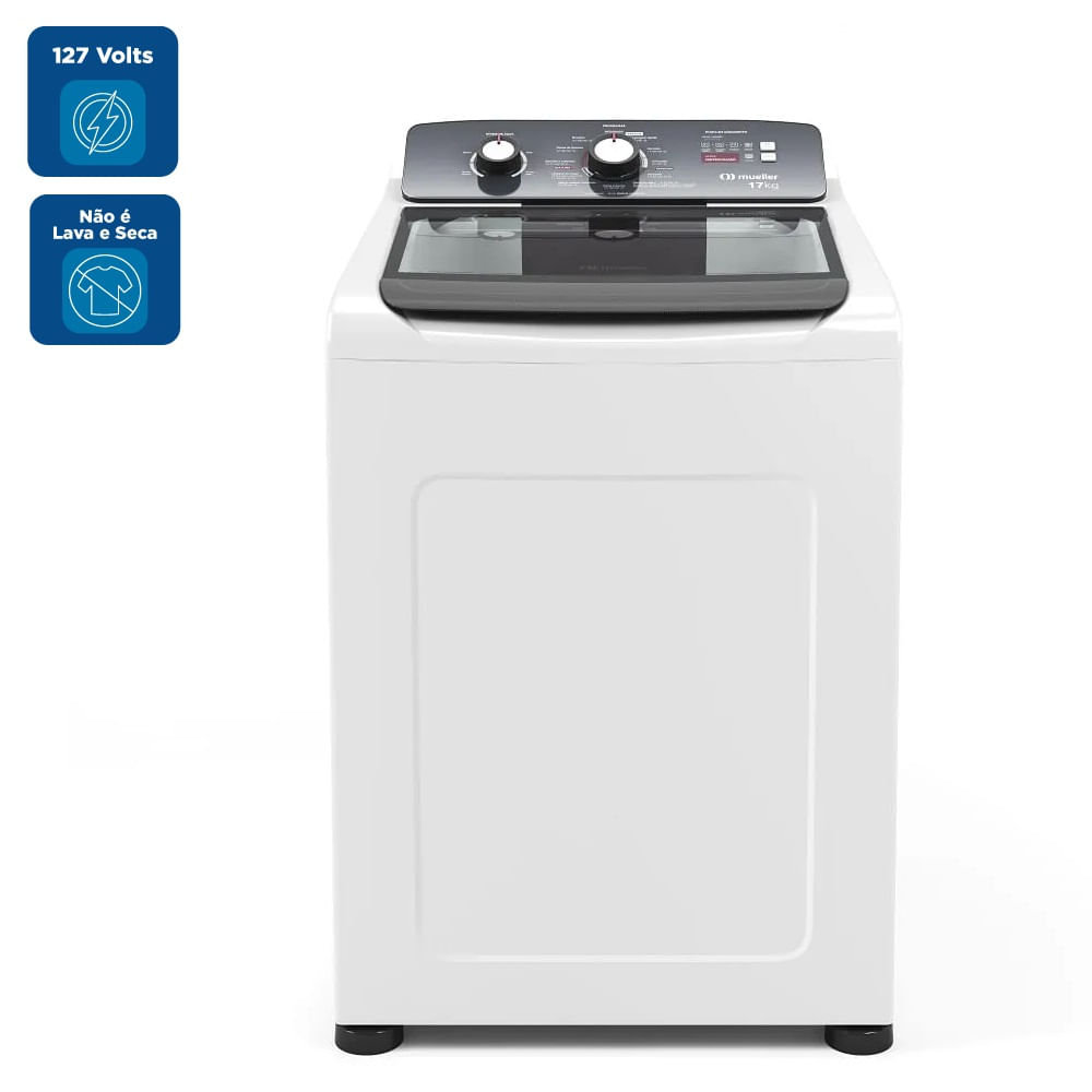 Lavadora de Roupa Automática Mueller 17Kg com Ultracentrifugação e Ciclo Rápido Branca MLA17 – 127 Volts - Image 2