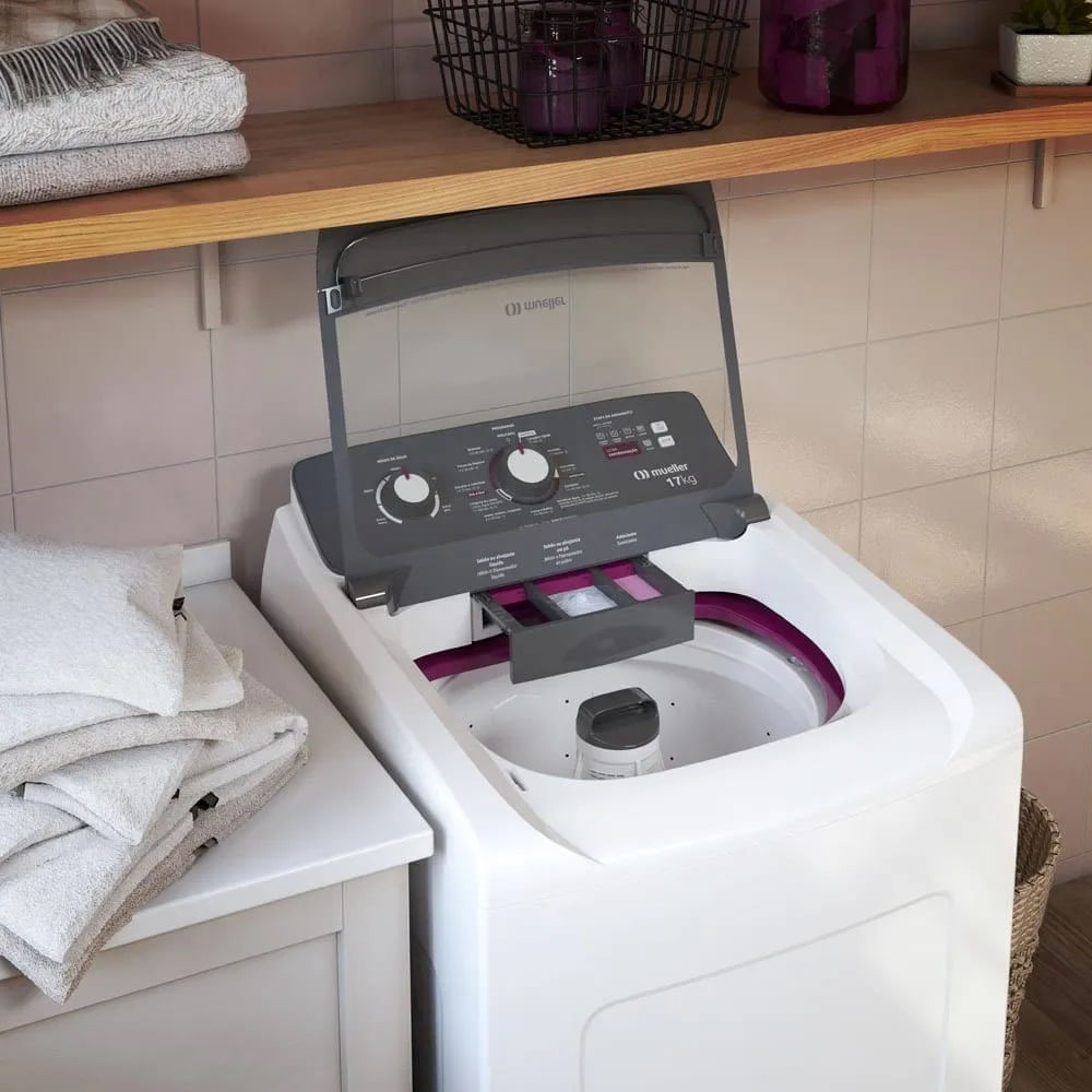 Lavadora de Roupa Automática Mueller 17Kg com Ultracentrifugação e Ciclo Rápido Branca MLA17 – 127 Volts - Image 15