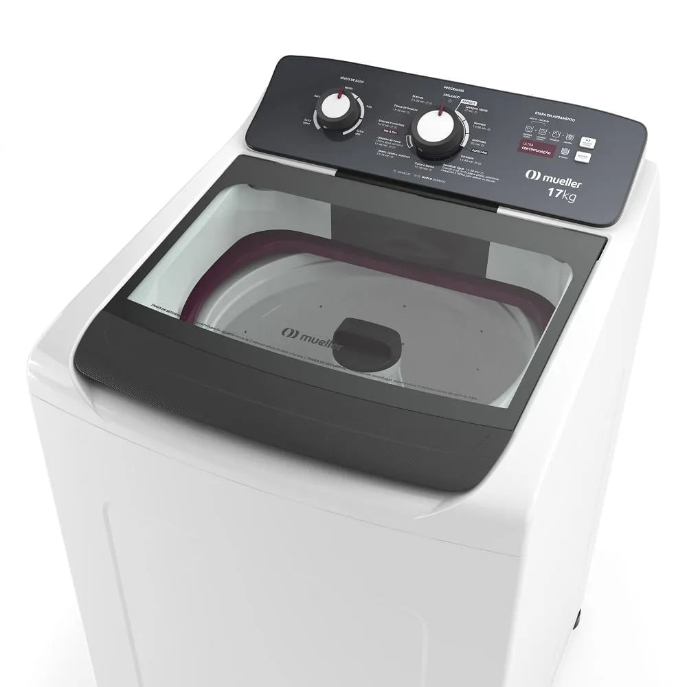 Lavadora de Roupa Automática Mueller 17Kg com Ultracentrifugação e Ciclo Rápido Branca MLA17 – 127 Volts - Image 6