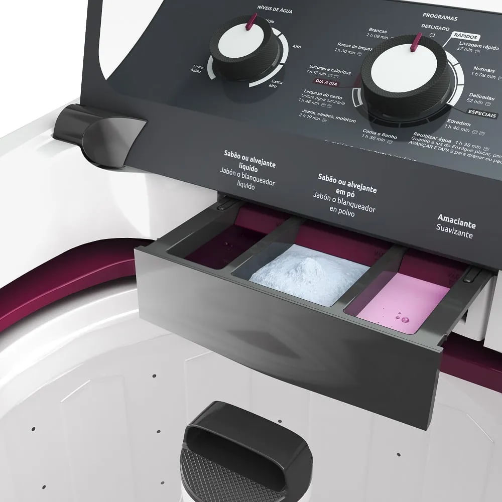 Lavadora de Roupa Automática Mueller 17Kg com Ultracentrifugação e Ciclo Rápido Branca MLA17 – 127 Volts - Image 10