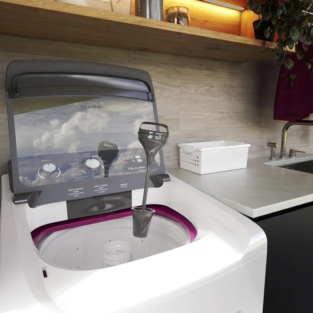 Lavadora de Roupa Automática Mueller 15Kg Ultracentrifugação e Ciclo Rápido Branca MLA15 – 127 Volts - Image 18