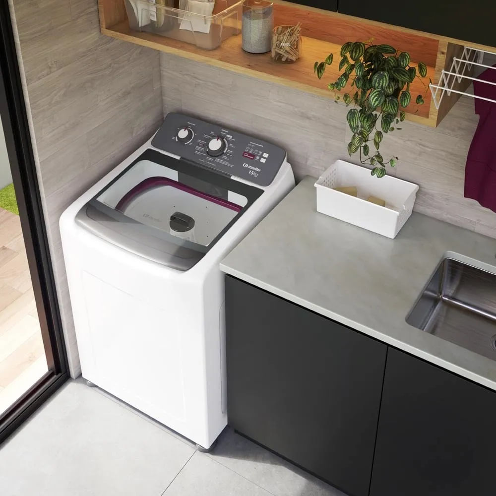 Lavadora de Roupa Automática Mueller 15Kg Ultracentrifugação e Ciclo Rápido Branca MLA15 – 127 Volts - Image 21