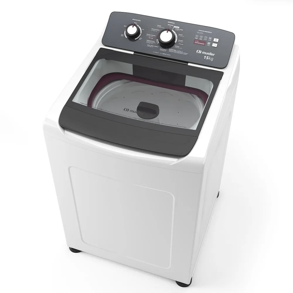 Lavadora de Roupa Automática Mueller 15Kg Ultracentrifugação e Ciclo Rápido Branca MLA15 – 127 Volts - Image 4