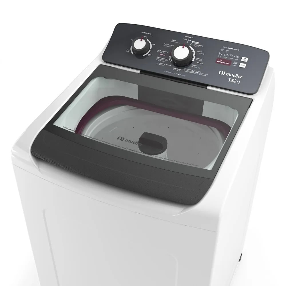 Lavadora de Roupa Automática Mueller 15Kg Ultracentrifugação e Ciclo Rápido Branca MLA15 – 127 Volts - Image 5