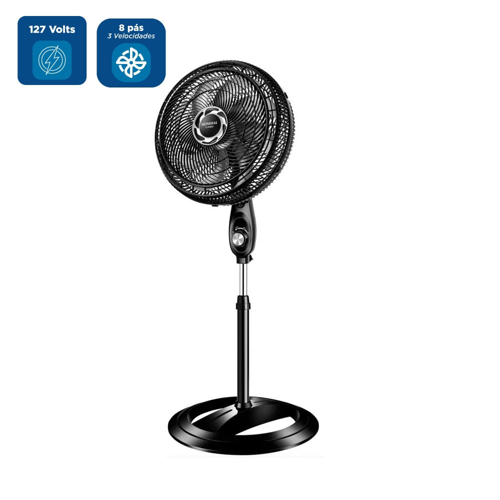 Ventilador de Coluna Mondial 40cm Turbo Preto NVT-40C-8P-B – 127 Volts - Image 2