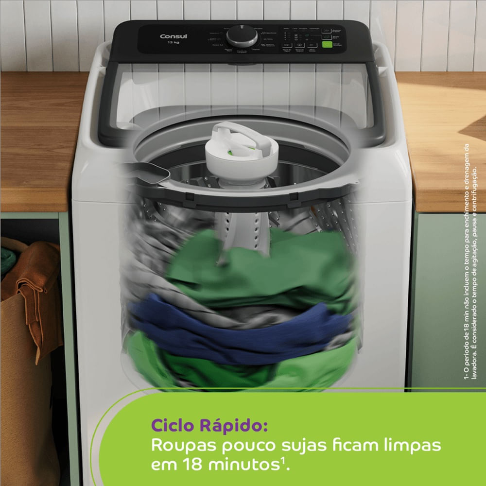 Lavadora de Roupas Consul 13Kg com Modo Eco Branca CWN13AB – 220 Volts - Image 10
