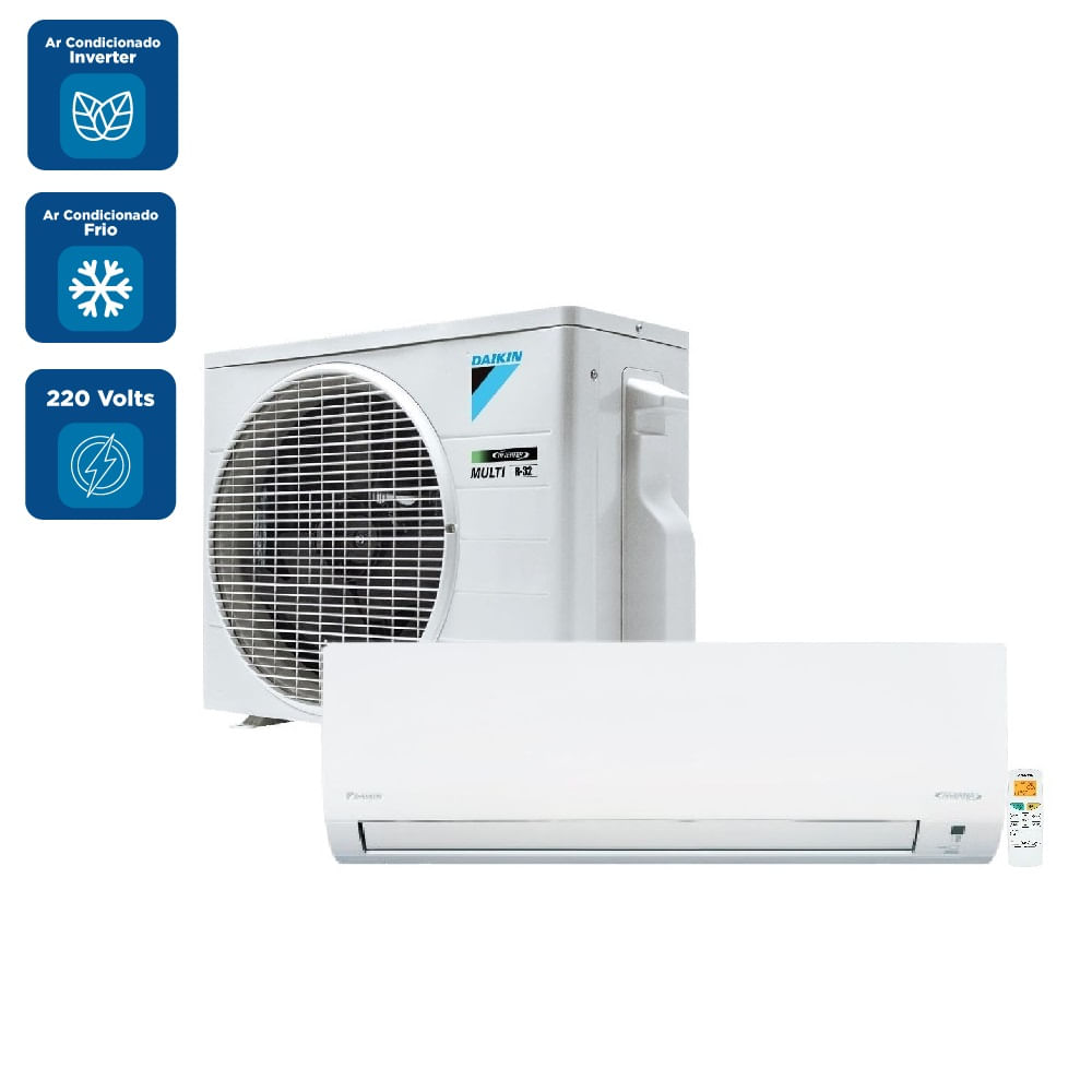 Ar Condicionado Split Hi Wall Inverter Daikin Eco Swing Smart Gold 9000 BTU/h Frio FTKP09S5VL – 220 Volts - Image 2