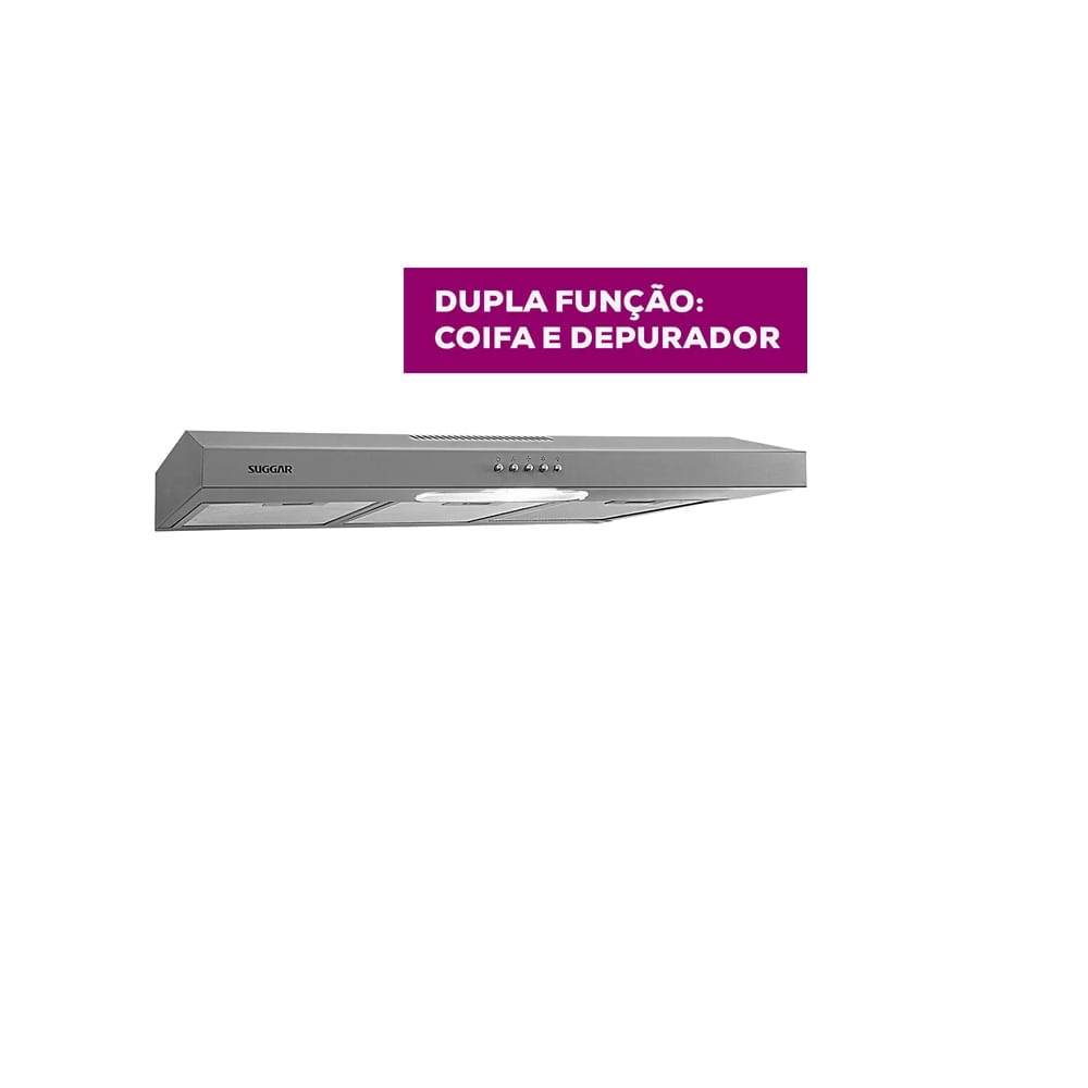 Depurador de Ar Slim Suggar 80cm Prata DPS182PR – 220 Volts - Image 5